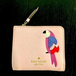 Kate Spade small, pink “Flock Party” wallet.